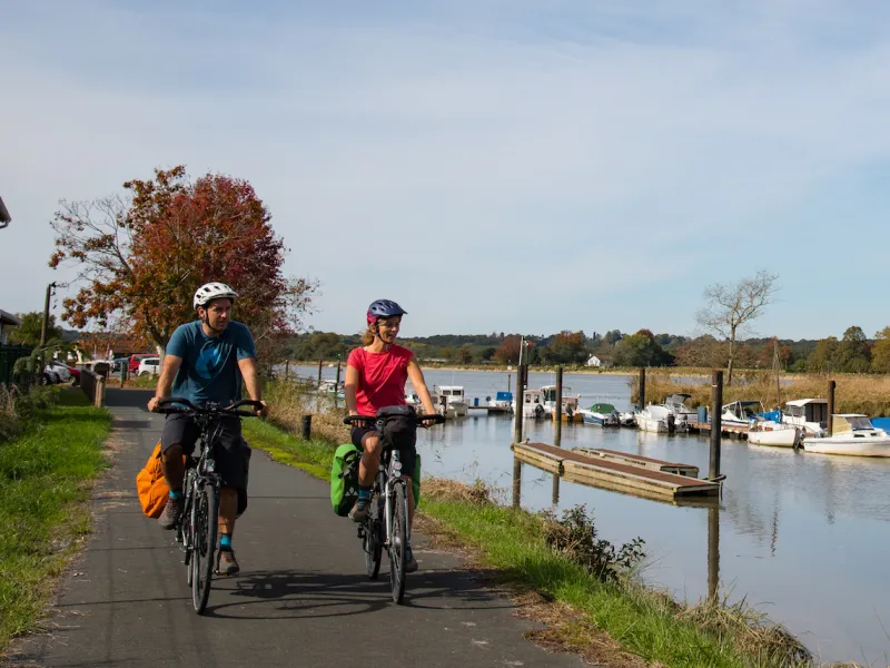 Balade à vélo le long de l'Adour
