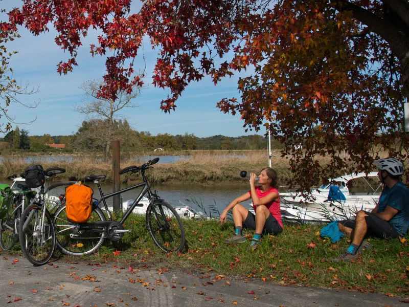 Pause sur la rive de l'Adour