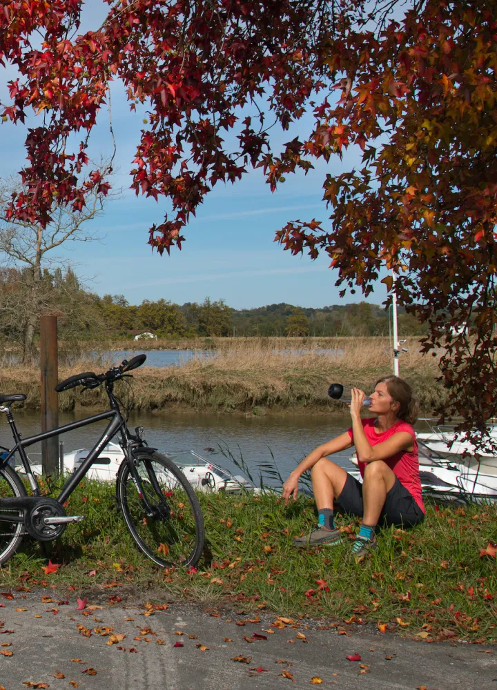 Pause sur la rive de l'Adour