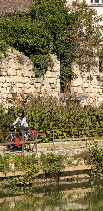 Arrivée en vélo à Nérac