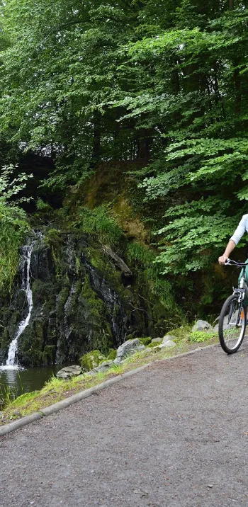 Départ à vélo de la cascade de Blangy