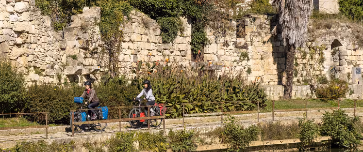 Arrivée en vélo à Nérac