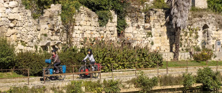 Arrivée en vélo à Nérac