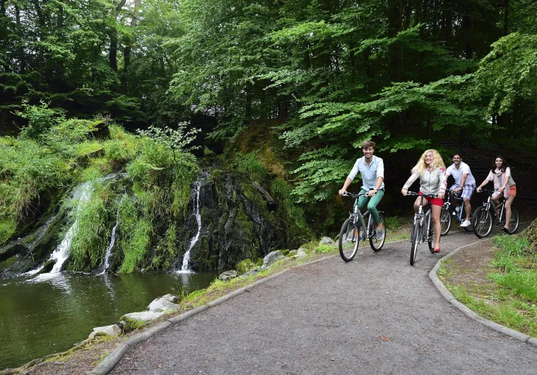 Départ à vélo de la cascade de Blangy