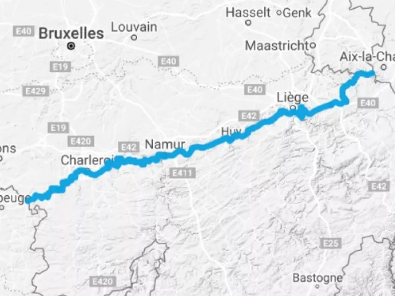 Parcours de l'EuroVelo 3 en Belgique